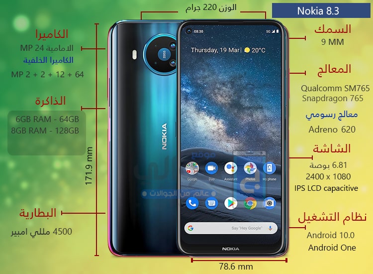 مواصفات موبايل نوكيا Nokia 8.3