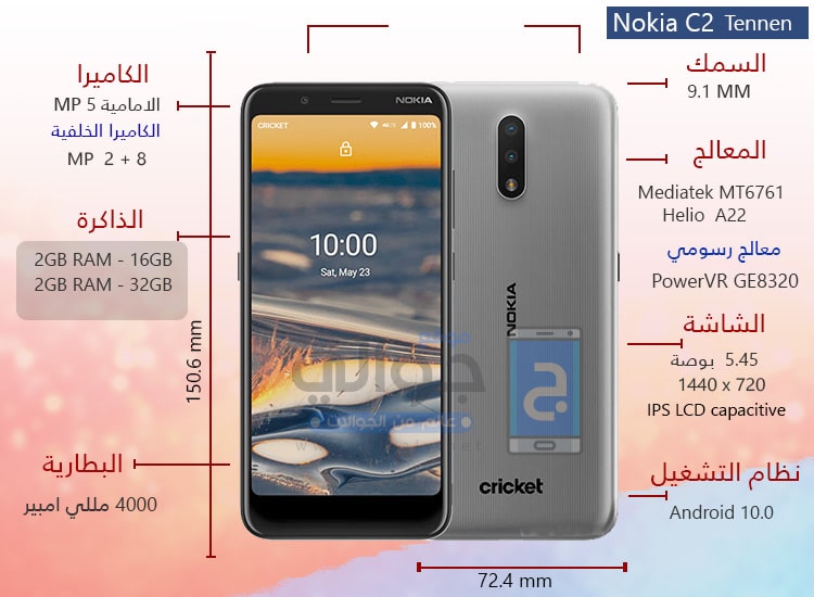 مواصفات نوكيا Nokia C2