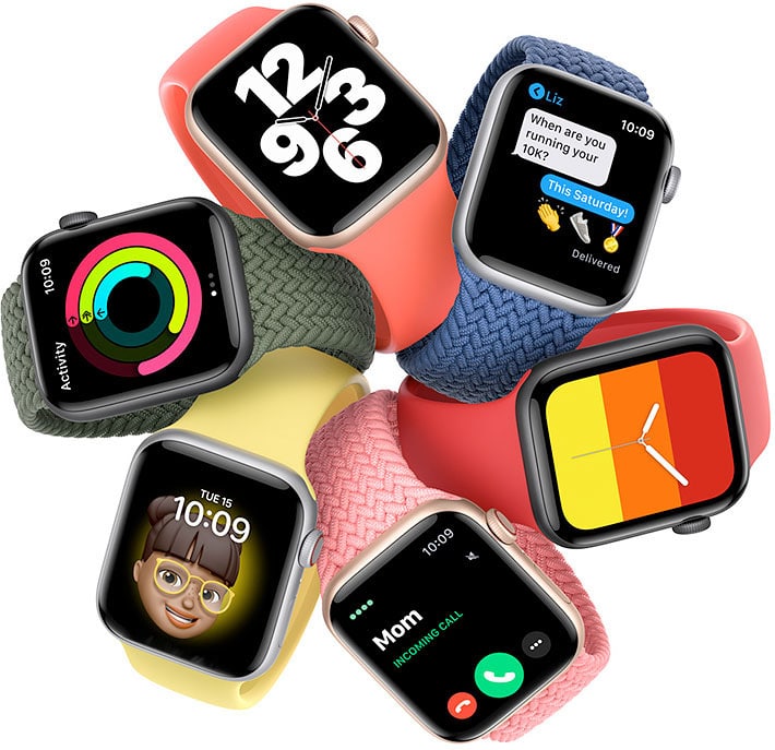 تصميم ساعة Apple Watch SE